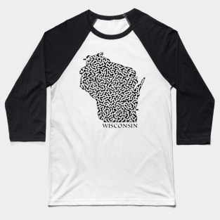 State of Wisconsin Maze Baseball T-Shirt